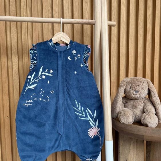 Turbulette Tog 2 En Velours Avec Pieds Retroussables Dina Bleu