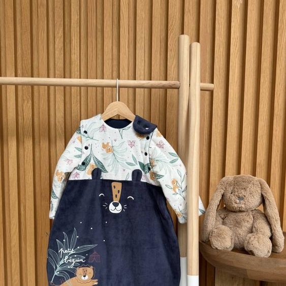 Turbulette Tog 2 En Velours Avec Pieds Retroussables Et Manches Amovibles Charly Bleu