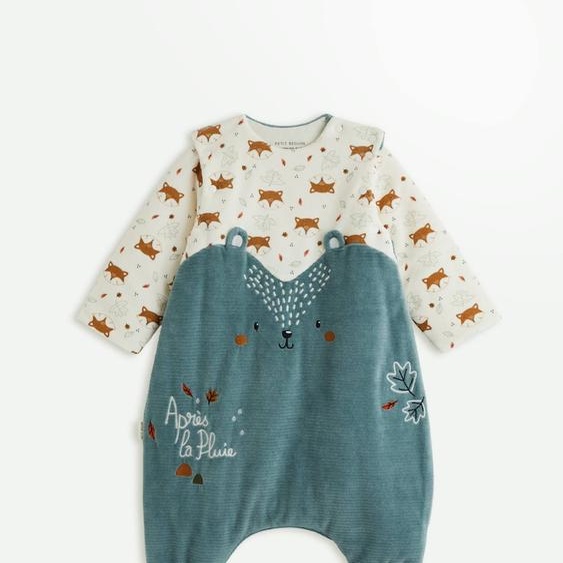 Turbulette Tog 2 En Velours Avec Pieds Retroussables Et Manches Amovibles Ginkgo Vert