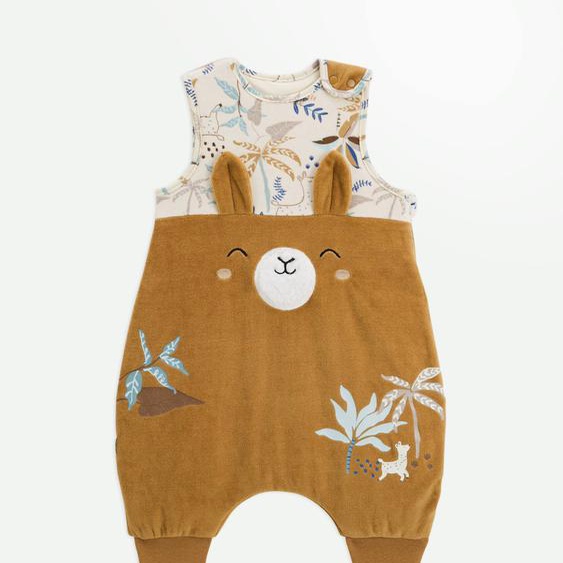 Turbulette Tog 2 En Velours Avec Pieds Retroussables Lamascotte Camel