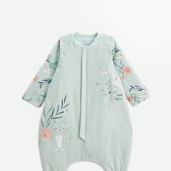 Turbulette Tog2 En Velours Avec Pieds Retroussables Et Manches Amovibles Dina Bleu