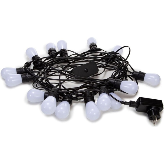 Tuya Led - 15 M - 15 Lampes Blanches - Càble Noir - Smart