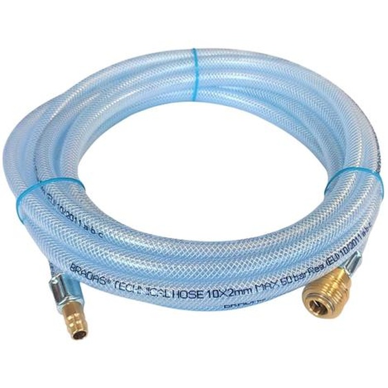 Tuyau à air comprimé Zatech avec raccord rapide 10 m 20 bar Ø 10 mm RQS DN 7,2 type 26 manchon x connecteur compresseur atelier professionnel