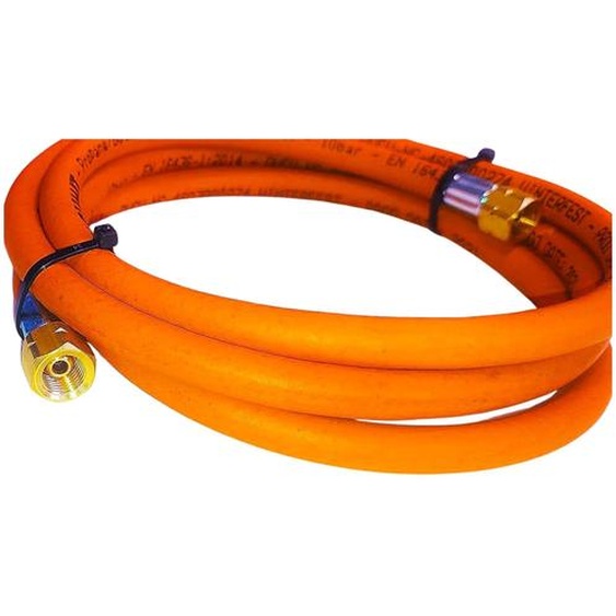 Tuyau à gaz propane-butane Zatech 5 m 30 bar Ø 6,3 mm 3/8 - 3/8 pouces Raccord LKS avec raccord rapide jusquà -30 °C Tuyau à gaz pour barbecues à gaz