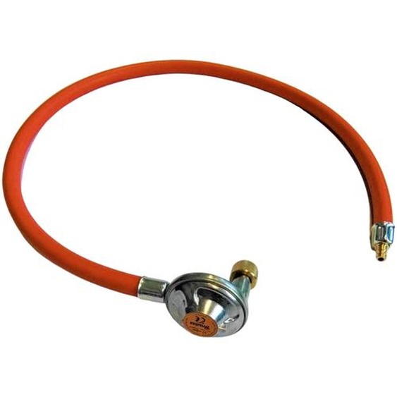 Tuyau à gaz propane-butane Zatechs 5 m 20 bars Ø 9 mm avec réducteur Bradas 37 mBar, filetage 3/8, raccord 3/8 + raccord rapide (fiche) pour bouteille de gaz
