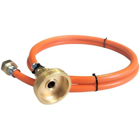 Tuyau à gaz propane-butane Zatechs Tuyau de ravitaillement 3 m 20 bars Ø 9,0 mm 21,8 mm filetage intérieur x 21,8 mm filetage extérieur pour bouteilles de gaz DISH Camper Station-service