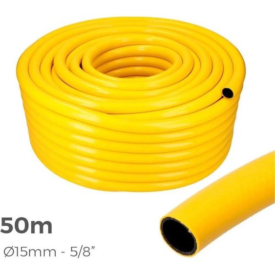 Tuyau Agricole Jaune ø Intérieur 15mm ø Extérieur 20mm (5/8) Rouleau 50m Edm