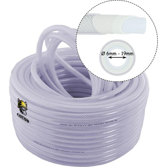 Tuyau alimentaire en PVC 25m 12,5mm 4-plis Tuyau deau Tuyau dair Tuyau technique