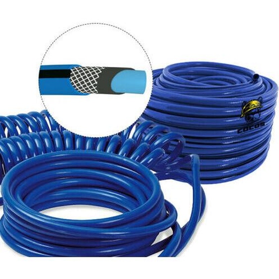 Tuyau dair comprimé professionnel 6mm 50m 20 BAR Tuyau dair en PVC Tuyau de compresseur