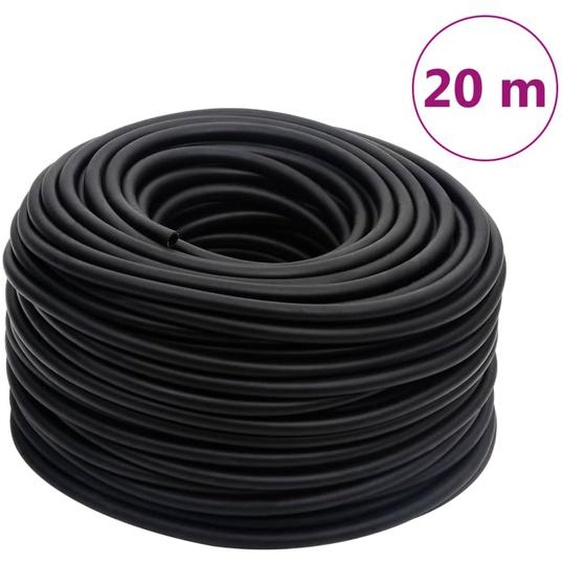 Tuyau dair hybride The Living Store, noir, 20 m, en caoutchouc et PVC