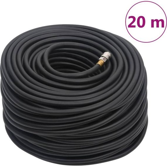 Tuyau dair hybride The Living Store, noir, 20 m, en caoutchouc et PVC