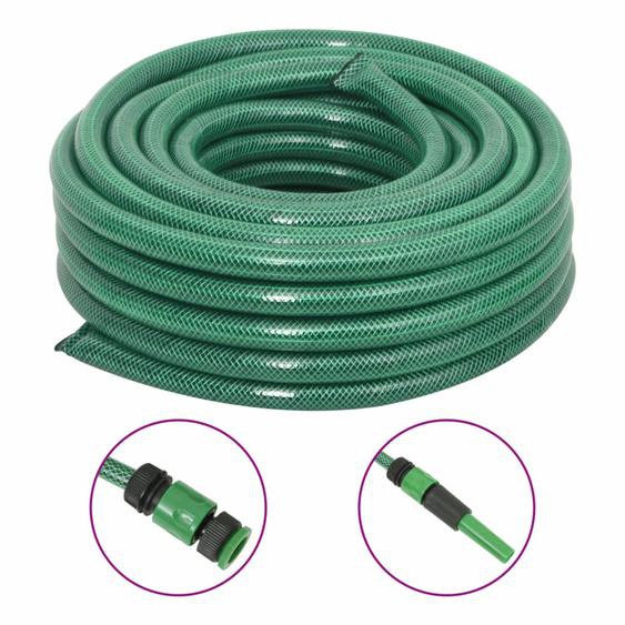 Tuyau darrosage avec jeu de raccords vert 0,75 30 m PVC
