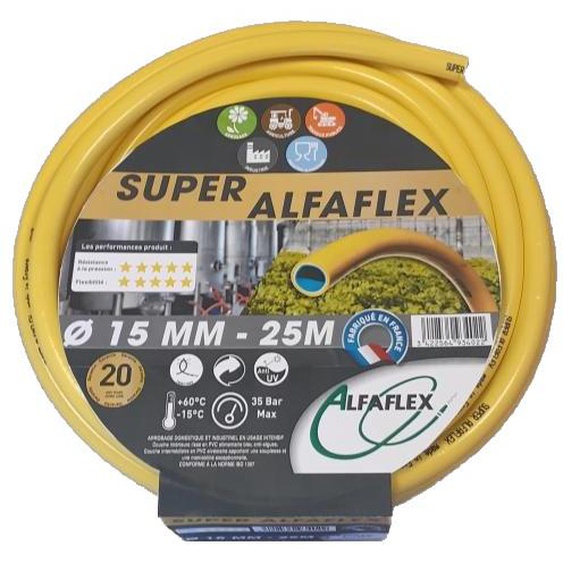 Tuyau darrosage diamètre 19mm longueur 25m - SUPER ALFAFLEX - AFSUP19025