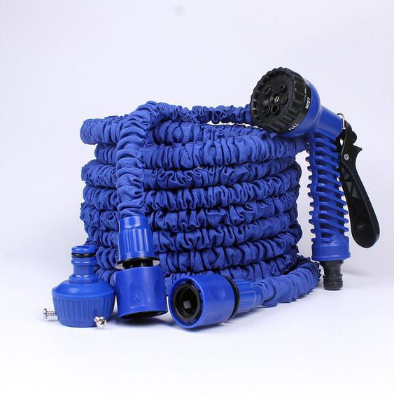 Tuyau Darrosage Extensible 60M/200FT Tuyau darrosage Flexible Tuyau Rétractable Raccords avec 7 Fonction Pistolet pour Irrigation et Nettoyage du