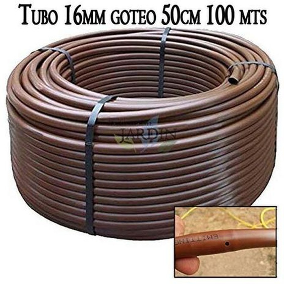 Tuyau darrosage goutte à goutte 16mm à 50 cm marron, 100 mètres Suinga