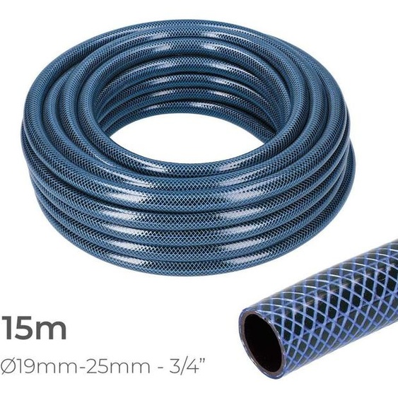 Tuyau Darrosage Intérieur Bleu ø19mm. Rouleau Extérieur ø25mm (3/4) 15m Edm