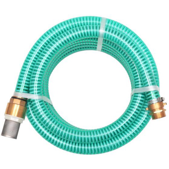 Tuyau daspiration avec raccords en laiton 7 m 25 mm Vert
