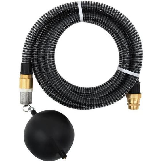 Tuyau daspiration avec raccords en laiton noir 1,1 25 m PVC