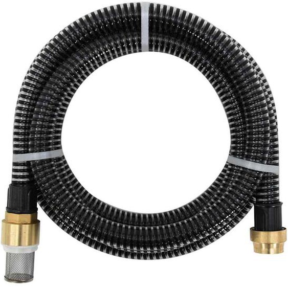 Tuyau daspiration avec raccords en laiton noir 1,1 5 m PVC