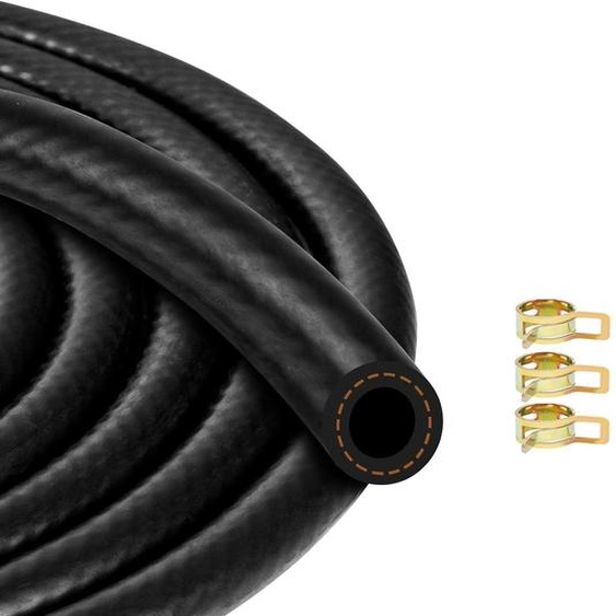 Tuyau de carburant 6 mm x 1 mètre - Tuyau noir pour essence et diesel