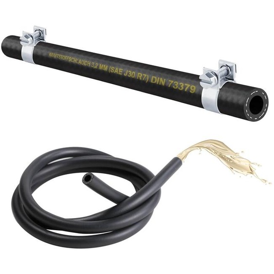 Tuyau de carburant avec collier pour essence et diesel