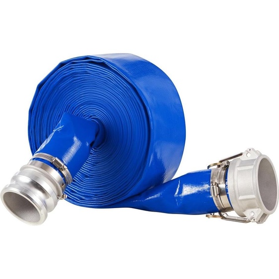 Tuyau de lavage à contre-courant 3 po x 50 pi Tuyau bleu de haute qualité Raccords complets