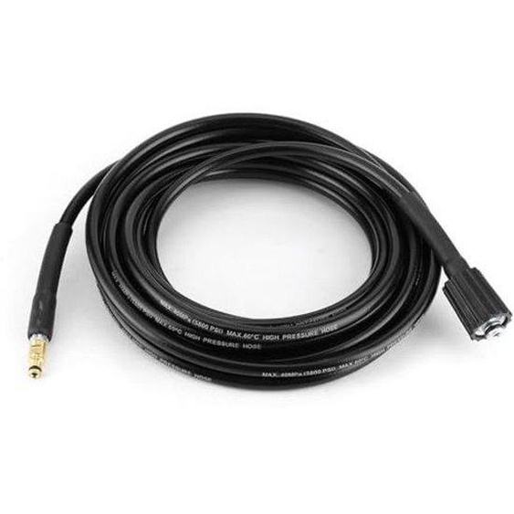 Tuyau de nettoyage de 15 mètres - 40 MPa - Tuyau pour lavage automobile - Noir - Tuyau en caoutchouc - Compatible avec les modèles K2, K3, K4 et K5