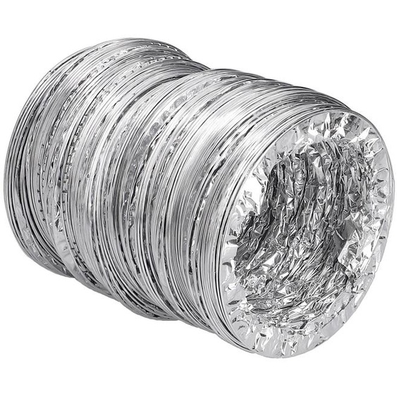 Tuyau dévacuation en aluminium, diamètre 125 mm, longueur 3 mètres