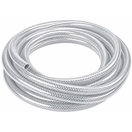 Tuyau en PVC tressé Wiltec, diamètre intérieur de 19 mm, épaisseur de paroi de 3,5 mm et longueur de 10 mètres, tuyau adapté au contact alimentaire, jusquà une pression maximale de 10 bars
