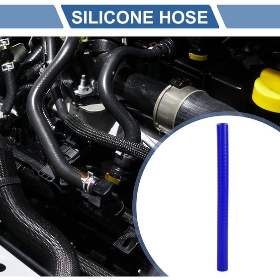 Tuyau en silicone 300 mm - Diamètre intérieur 13 mm - Tissu multicouche - Résistant à des températures allant jusquà 300 °C - Universel - Bleu - Tuyau en silicone