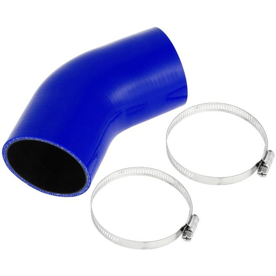 Tuyau en silicone multicouche tissé - Diamètre intérieur : 76 mm - Longueur : 90 mm - Angle : 45 degrés - Résistant à la chaleur - Tuyau universel