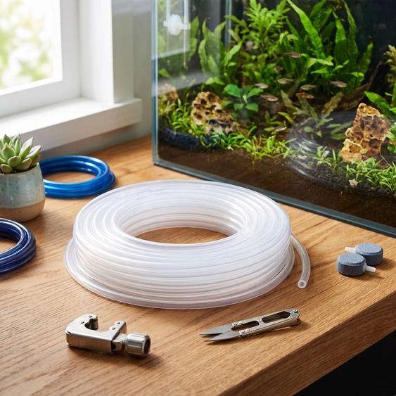 Tuyau en silicone pour aquarium, 5 mètres, transparent, pour pompes à air