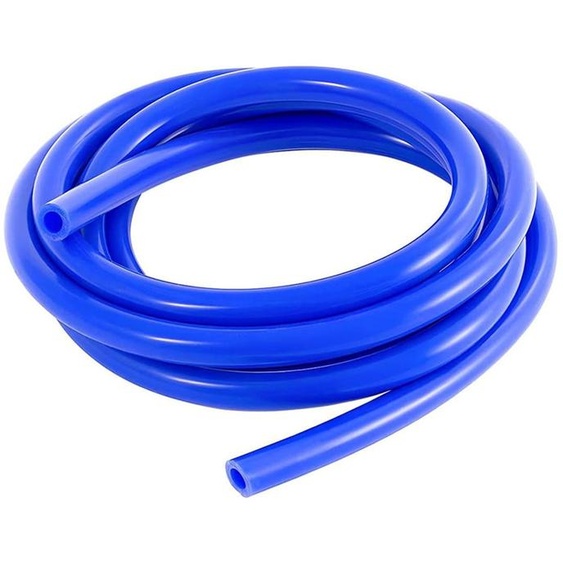 Tuyau en silicone tube souple - 3 mm de diamètre intérieur - 7 mm de diamètre extérieur - 6 mètres - Bleu - Pour air et eau