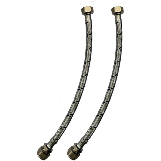 Tuyau flexible, 15 mm x 1/2 pouce, 300 mm, lot de 2