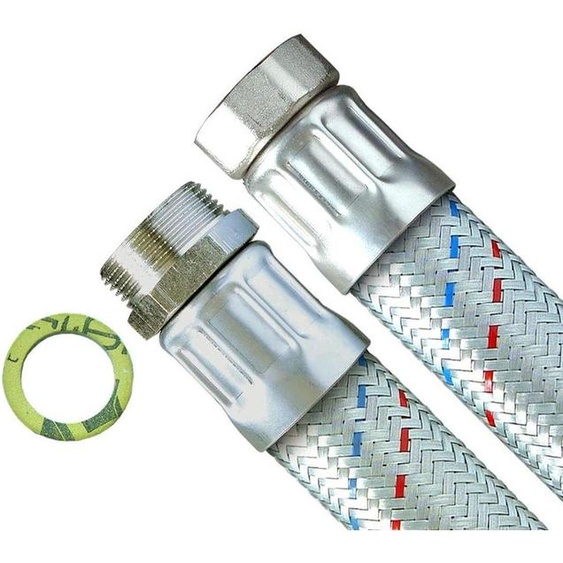 Tuyau flexible en acier inoxydable, longueur 50 cm, diamètre nominal 32, pour canalisation deau et de chauffage