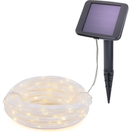 Tuyau lumineux solaire de 10 mètres avec 100 LED blanc chaud AKKU Module solaire résistant aux intempéries