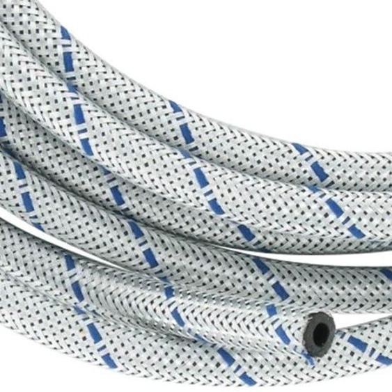 Durite à essence - Tuyau flexible tressé en acier - 8 mm x 13 mm - 1 m - Caoutchouc