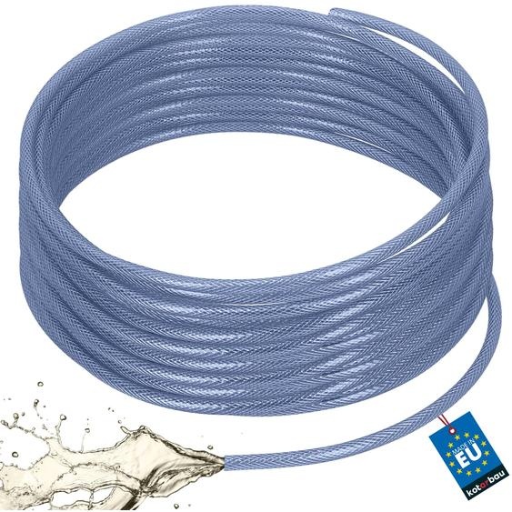 KOTARBAU® Tuyau Eau ø 6 mm / 2,5 mm Tuyau Compresseur dair 50 m Tuyau PVC Souple Transparent Tuyau Arrosage Renforcé