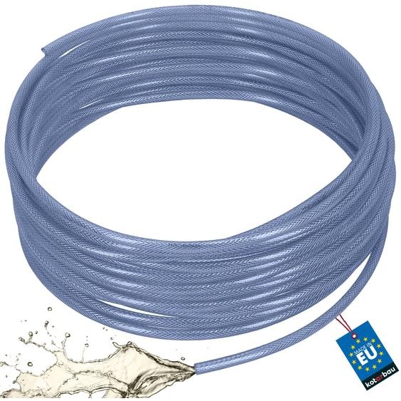 KOTARBAU® Tuyau Eau ø 8 mm / 2,5 mm Tuyau Compresseur dair 50 m Tuyau PVC Souple Transparent Tuyau Arrosage Renforcé