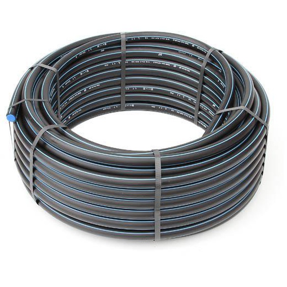 Tuyau SR-HD PE 100 NF bande bleu 20 bar - Ø25x3,0 - rouleau 50ml