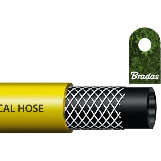 Tuyau technique 12,5x3mm 17 Bar Tuyau de pulvérisation dair comprimé jaune 50m Bradas 9670