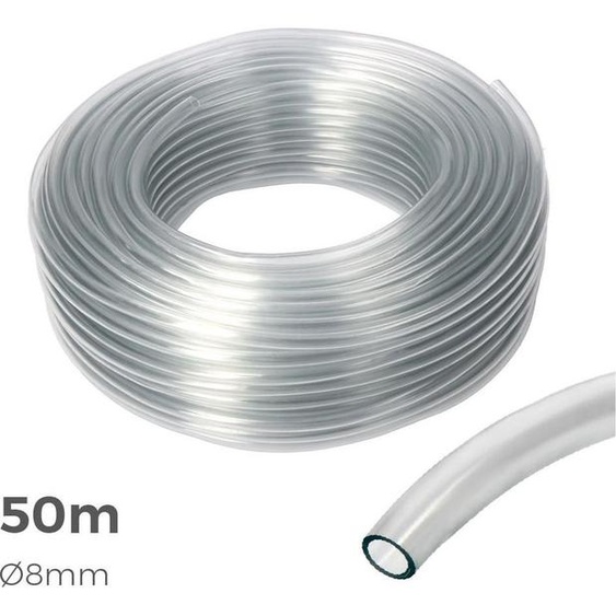 Tuyau Transparent ø Intérieur 8mm ø Extérieur 12mm Rouleau 50m
