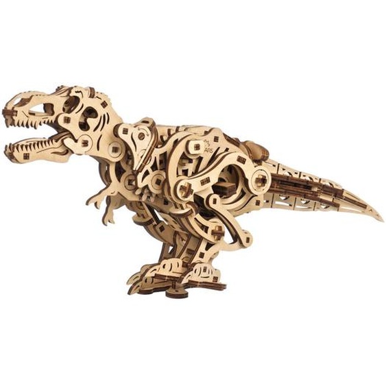 Tyrannosaure Rex En Bois À Construire – Maquette Mécanique 3d Marchante Avec Ressort En Métal Brown