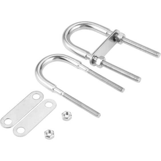 U-bolt métallique rond 304 acier inoxydable - M12 × 150 mm de longueur - pour la fixation de tuyauteries - supports de tubes de câbles - remorques de bateaux - 1 STK.