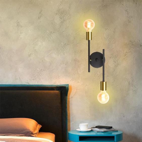 U-do Applique Murale Intérieur Vintage Réglable Créatif Lampe Murale Retro Métal pour Salon Chambre