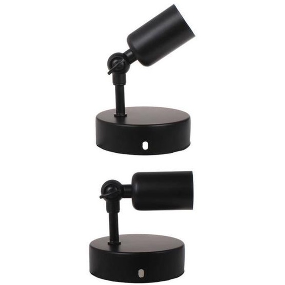 U DO LOT DE 2 Applique Murale design Simple Vintage E27 Lampe en Fer Noir pour Chambre Cuisine