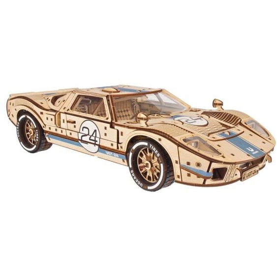 Ugt-24 Voiture D’endurance – Maquette De Voiture De Course En Bois À Construire, Puzzle 3d Mécanique À Moteur V8 Brown