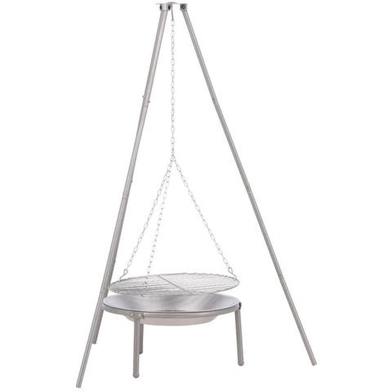 Ukunda gril suspendu, foyer acier couleur argent.