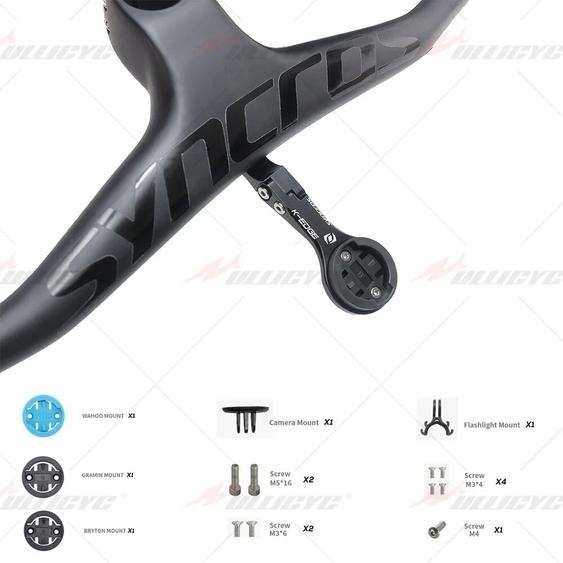 ULLICYC SYNCROS – support de compteur de vitesse Gps en alliage daluminium pour vtt K-EDGE, installation inférieure, support dordinateur Garmin/Bryton/Wahoo/Cat EYE