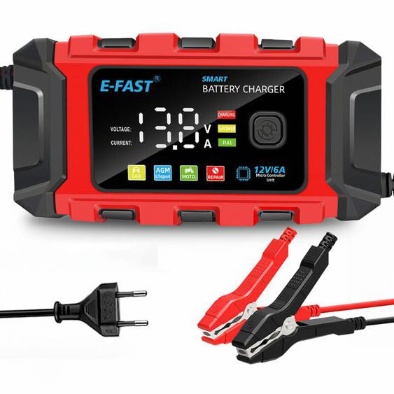 Chargeur de Batterie Auto Intelligent Ultrixe Chargeur Batterie Mainteneur et Automatique Réparation Fonction Portable avec Écran lcd pour Lithium